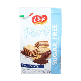 Gastone Lago Party Wafer Sugar-Free with Chocolate / Strawberry / Vanilla Cream Filling 7.5oz-Sweets-MOVE HALAL