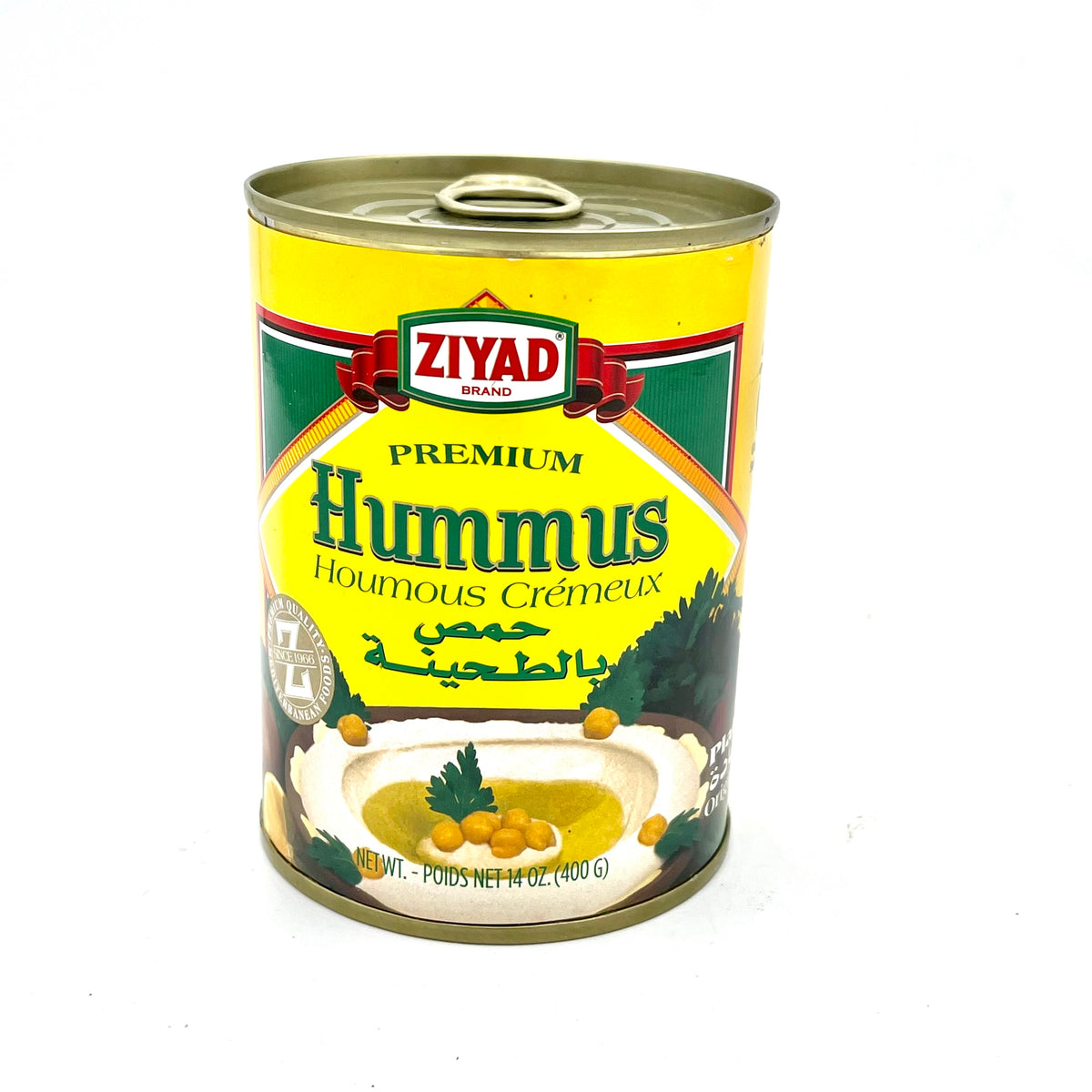 Ziyad Premium Hummus with Tahini Sauce, Chick Pea Dip, 100 AllNatura