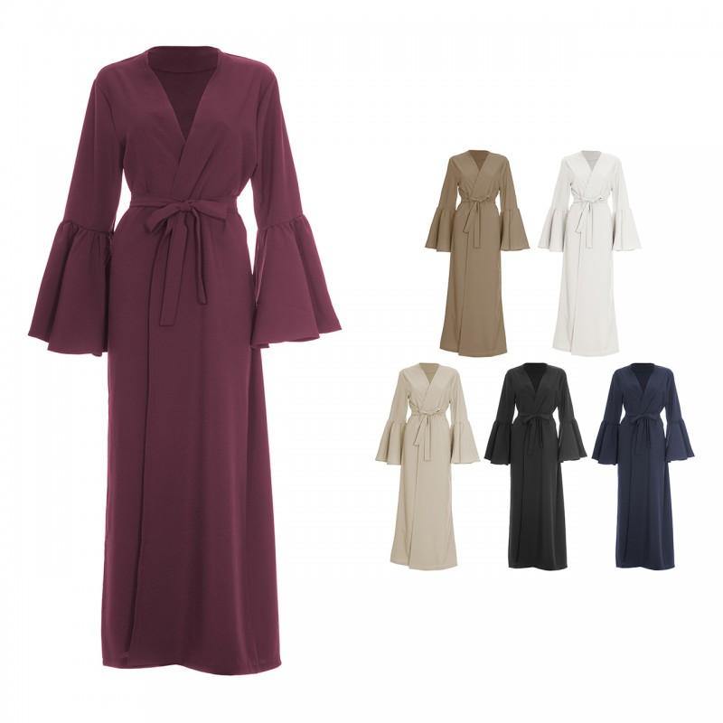 Bell Sleeve Open Abaya-Clothing-MOVE HALAL