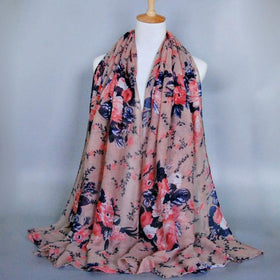 Floral Printed Hijab-Clothing-MOVE HALAL