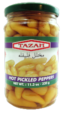 Tazah Hot Pickled Peppers-Grocery-MOVE HALAL