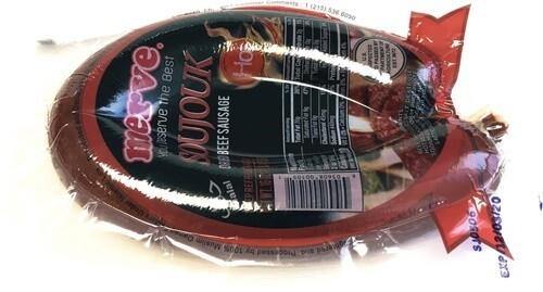 Merve Hot Beef Soujouk - 1lb (Halal)-BEEF-MOVE HALAL