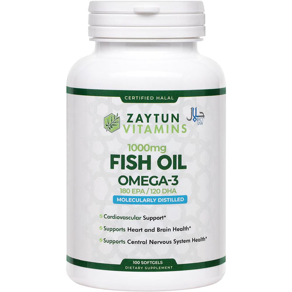 Zaytun Vitamins Halal Fish Oil Omega-3 Softgels-Health & Beauty-MOVE HALAL