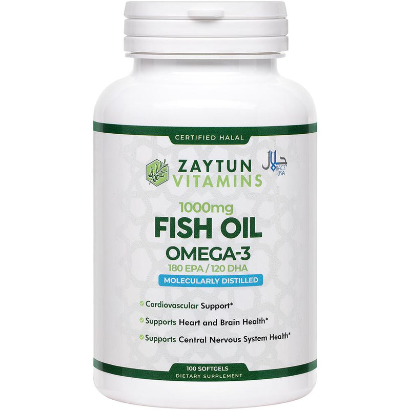 Zaytun Vitamins Halal Fish Oil Omega-3 Softgels-Health & Beauty-MOVE HALAL