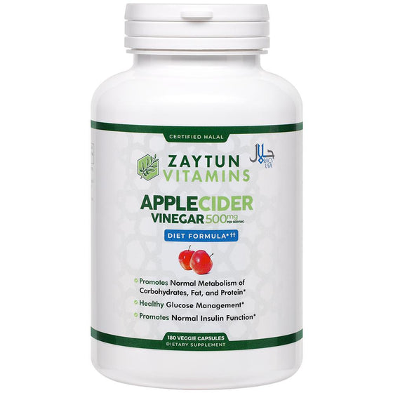 Zaytun Vitamins Halal Apple Cider Vinegar Capsules-Health & Beauty-MOVE HALAL