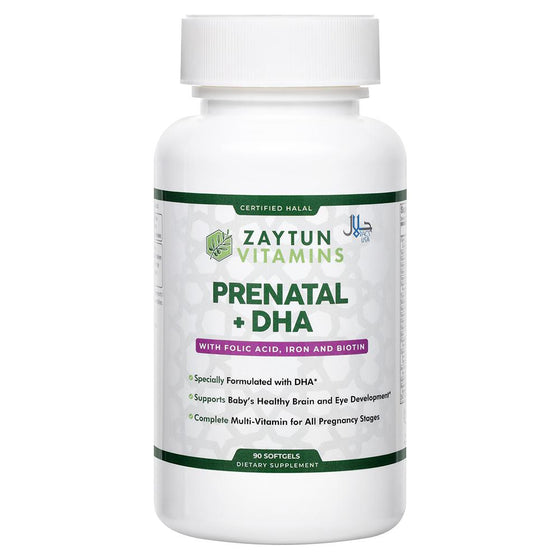 Zaytun Vitamins Halal Prenatal + DHA Softgels-Health & Beauty-MOVE HALAL