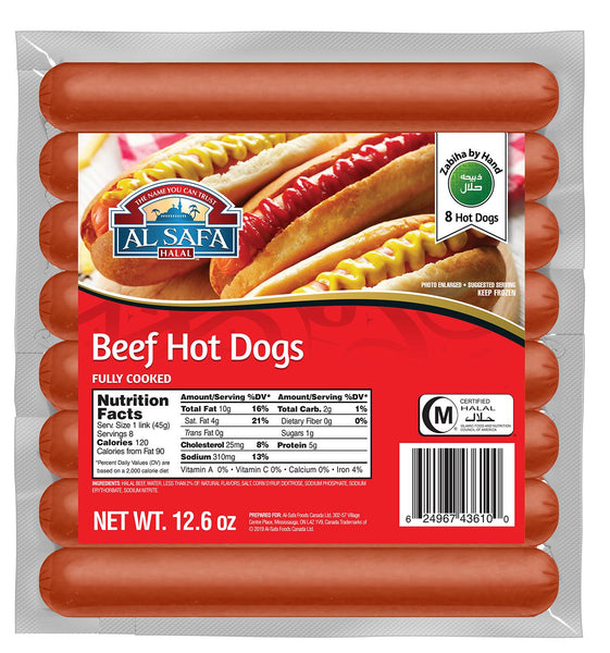 Halal Beef Hot Dogs- Al safa-BEEF-MOVE HALAL