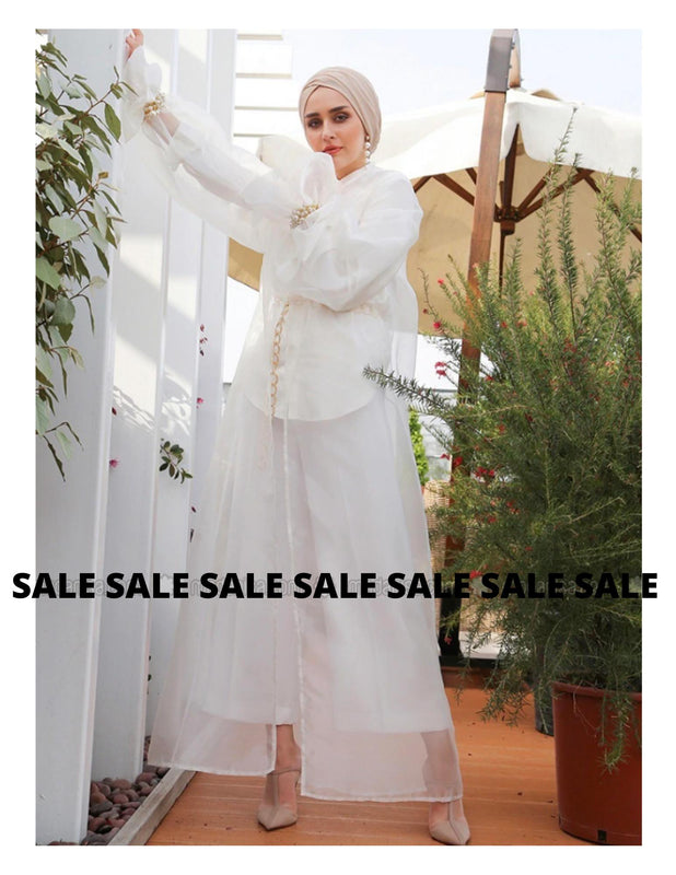 Nuum Design White Abaya-Clothing-MOVE HALAL