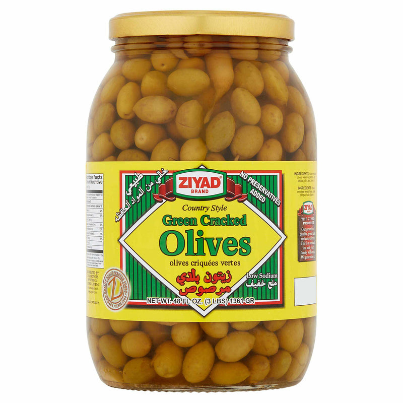 Ziyad Green Cracked Olives-Oil-MOVE HALAL