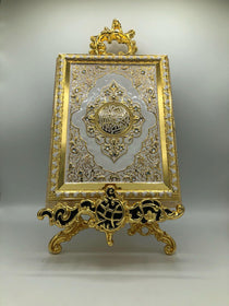 Gold & White Quran Ornamental Case-House-MOVE HALAL