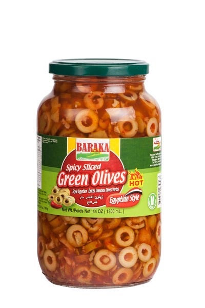 Spicy Sliced Green Olives-Oil-MOVE HALAL